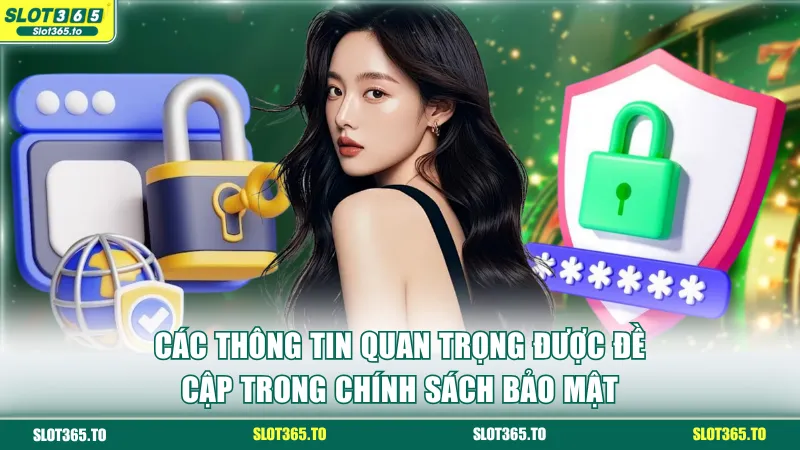 Các thông tin quan trọng được đề cập trong chính sách bảo mật
