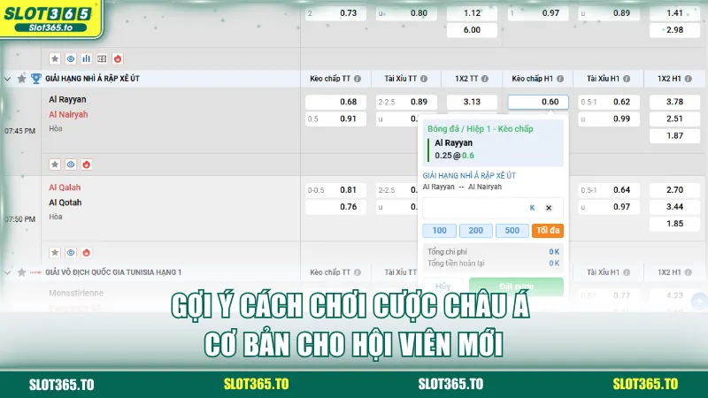 Gợi ý cách chơi cược châu Á cơ bản cho hội viên mới
